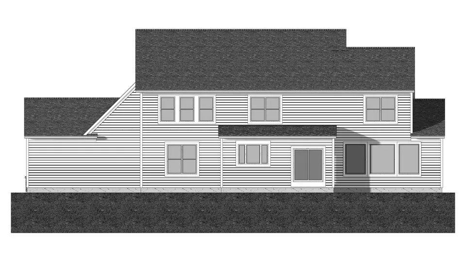 The Heritage house plan, exterior view 3